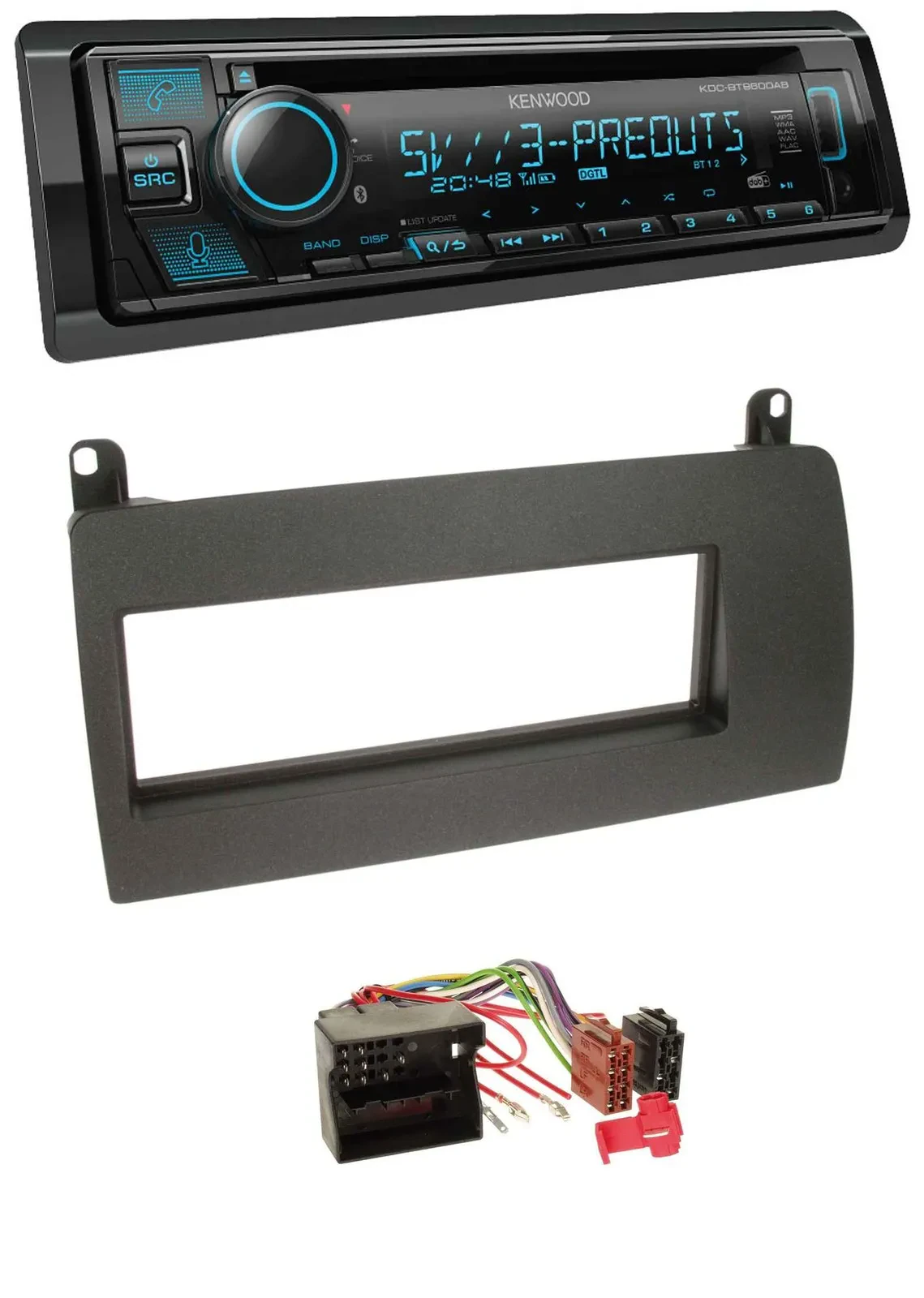 Автомагнитола для Rover 75 (2002–2005) Kenwood Bluetooth, USB, CD, MP3, DAB