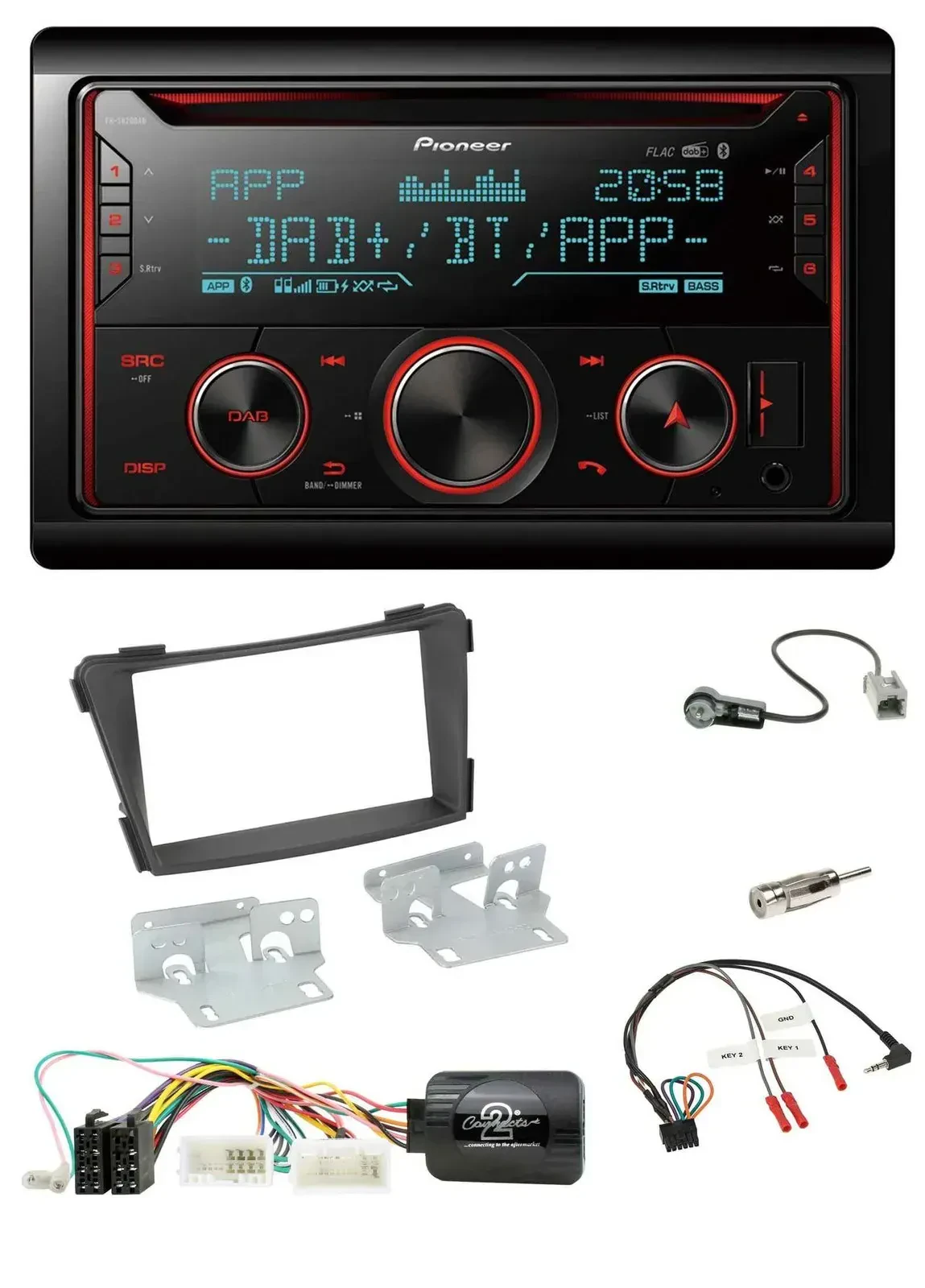 Автомагнитола Pioneer 2DIN, DAB, Bluetooth, USB, CD для Hyundai i40 (VF, с 2011)