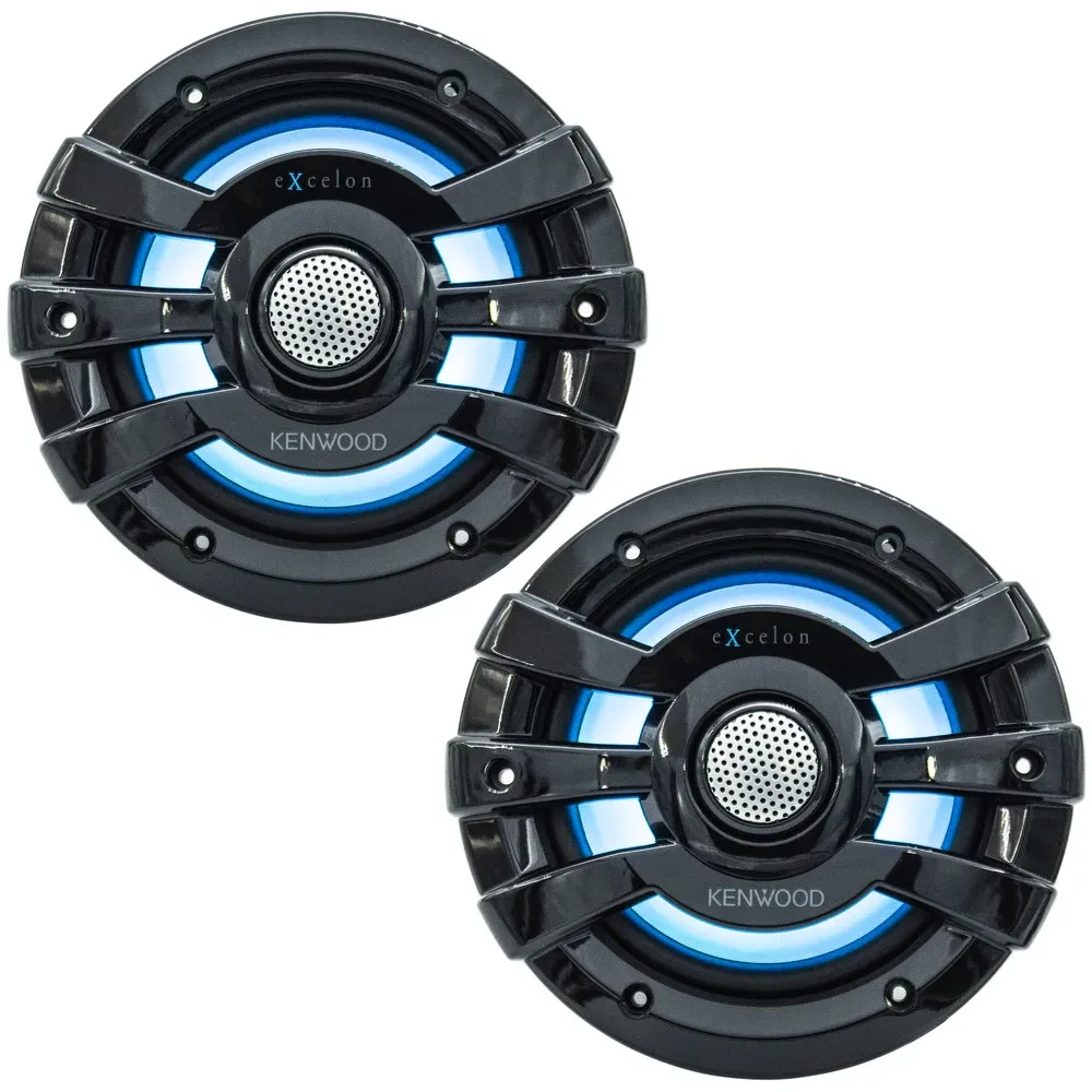 Динамики для морского применения Kenwood eXcelon XM65BL 6.5", коаксиальные, с LED, черные (набор, пара)