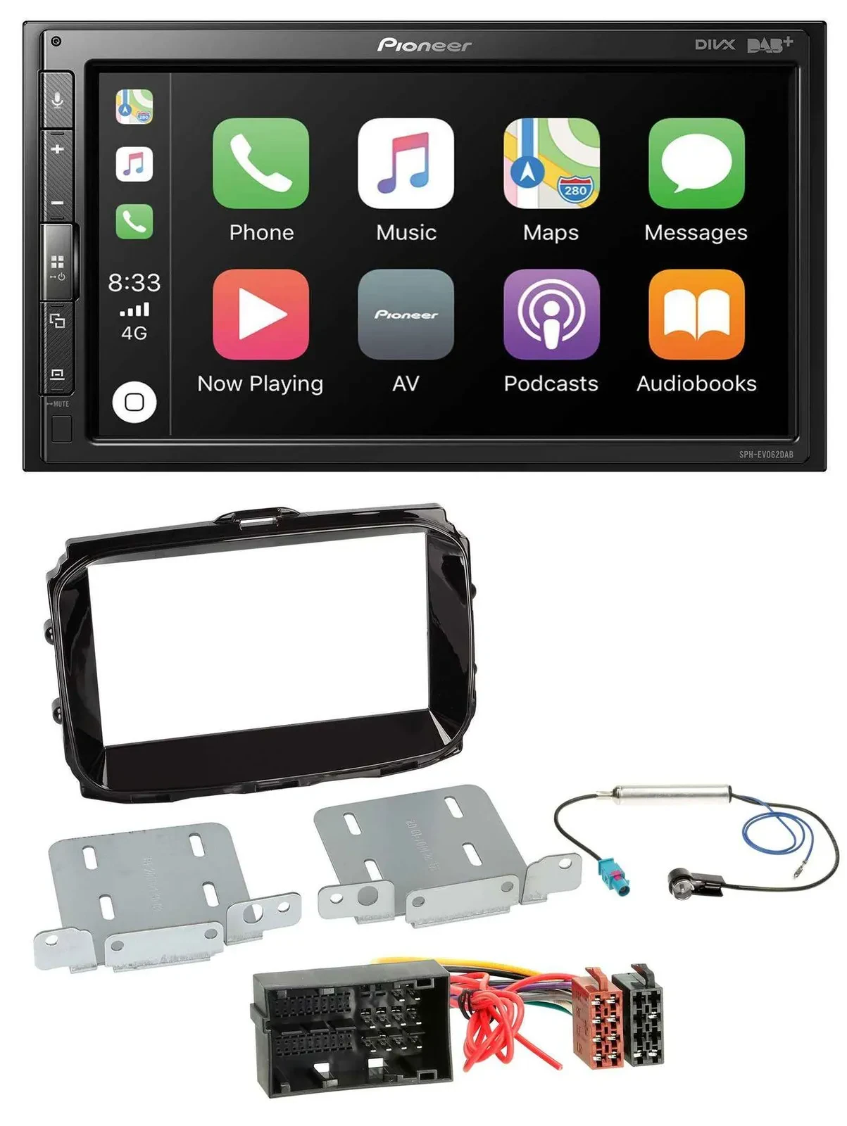 Автомагнитола для Alfa Giulietta Pioneer 2DIN DAB, Bluetooth, USB, MP3 (с 2013, Facelift)