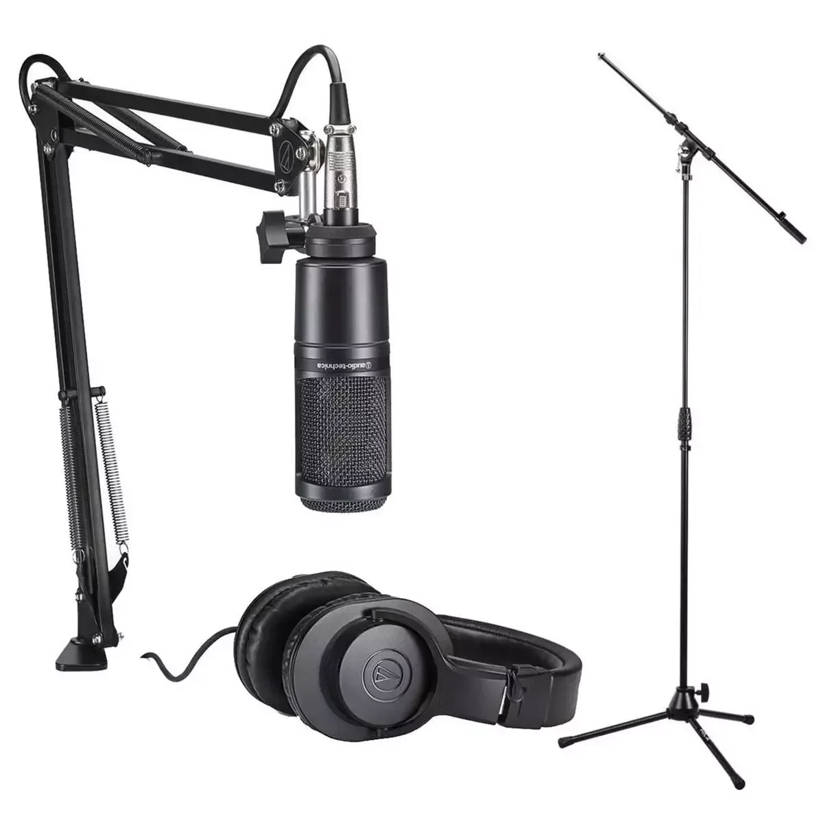 Комплект для подкастов Audio-technica AT2020 Black