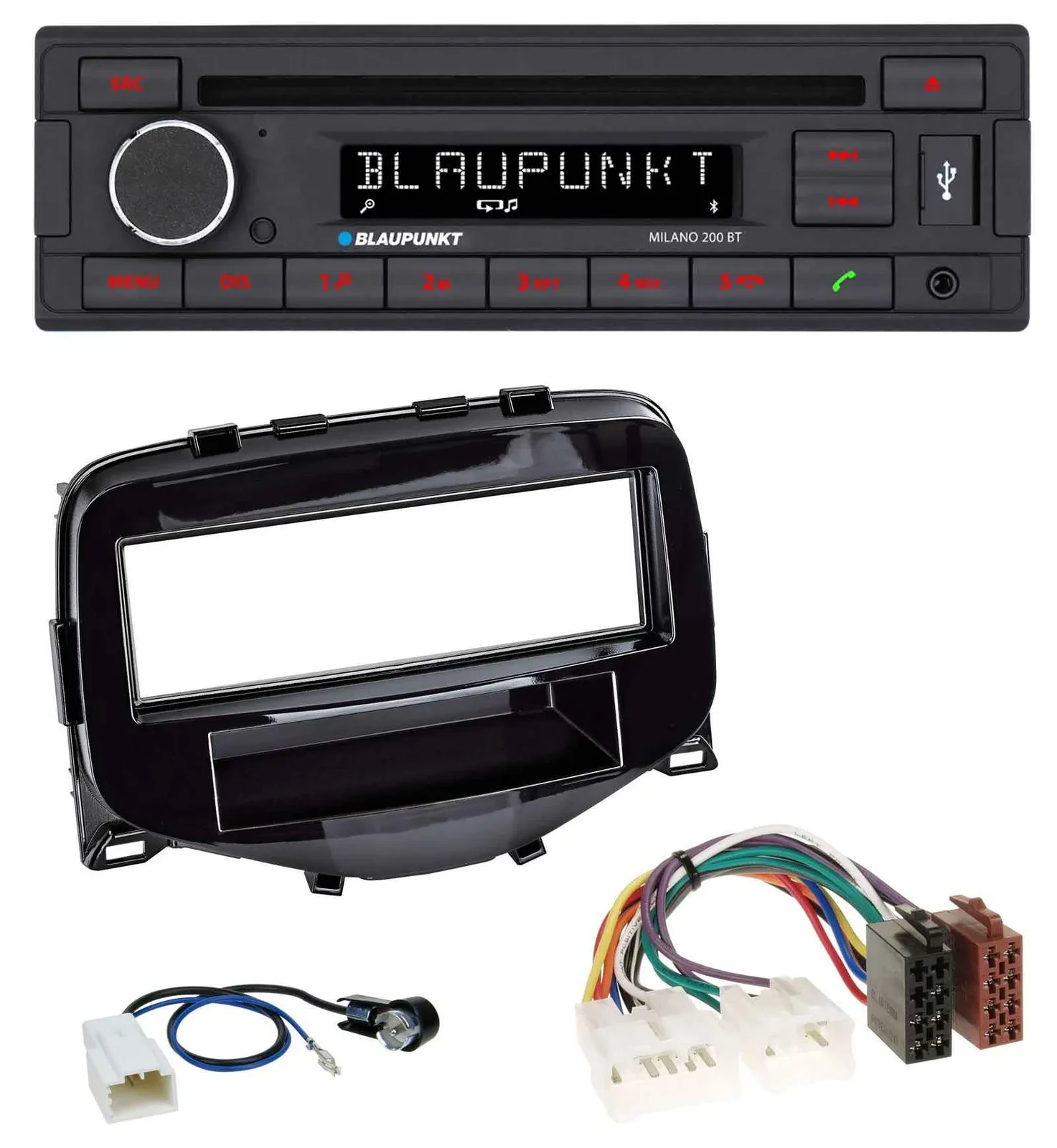 Автомагнитола для Toyota Aygo Blaupunkt MP3 USB CD Bluetooth AUX (2014–2021)