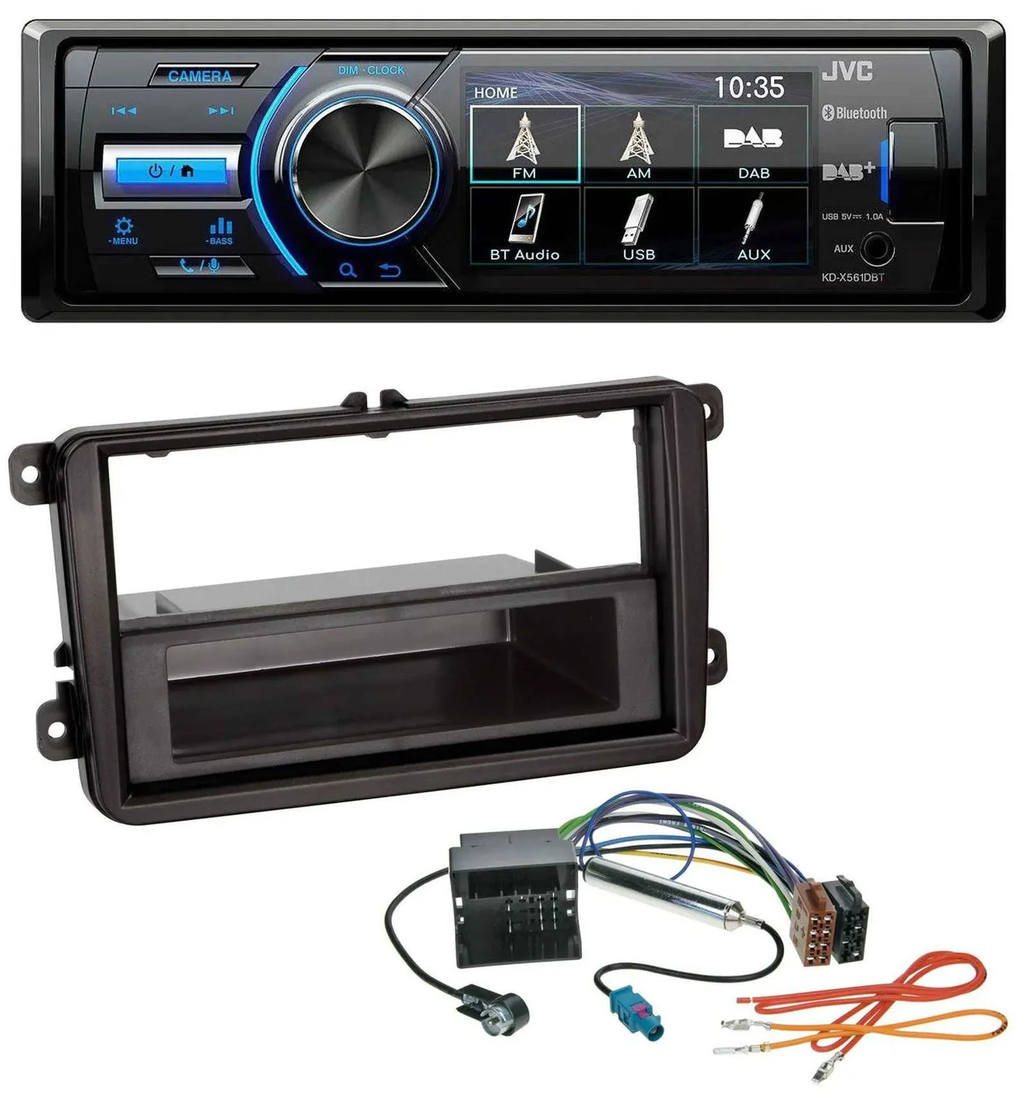 JVC Bluetooth MP3 USB DAB Autoradio für VW Amarok, Beetle, EOS (ab 06)