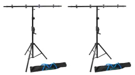 2 Rockville RVCS2 Adjustable Crank-Up Tripod Lighting Stands+Adjustable Crossbar