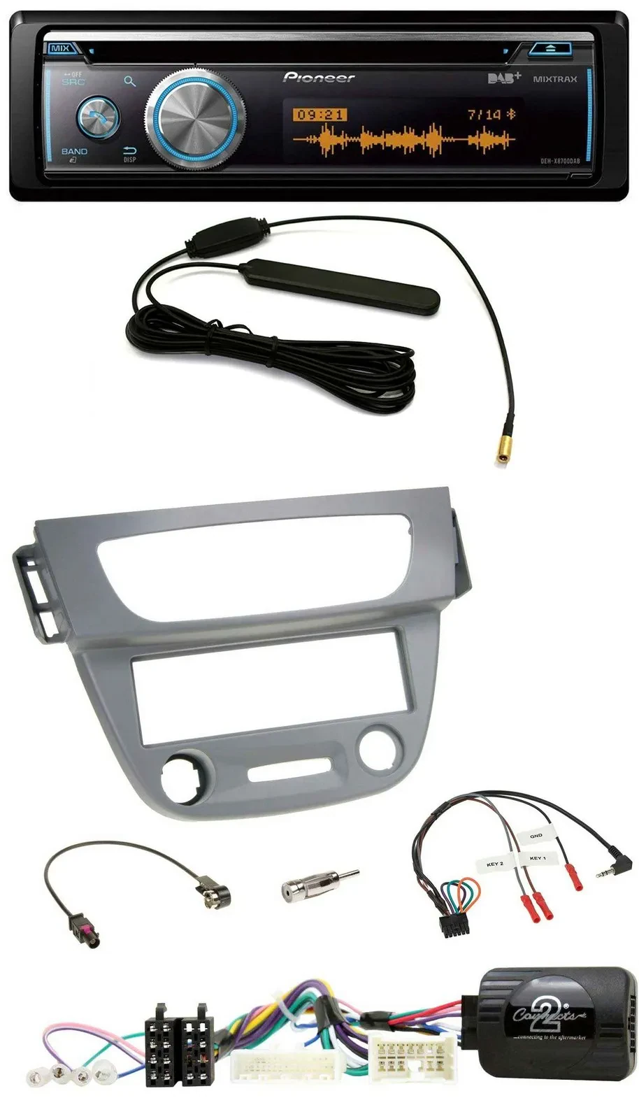 Pioneer CD USB Bluetooth DAB Lenkrad Autoradio für Renault Megane 3 2012-2014 gr