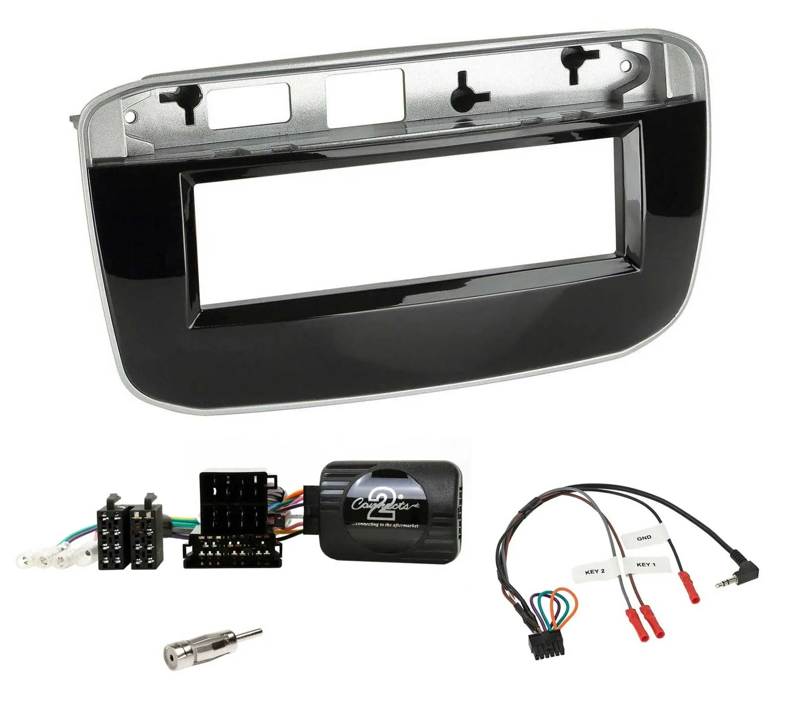 Einbauset Lenkradadapter DIN Autoradio für Fiat Punto Punto Evo ab 2009