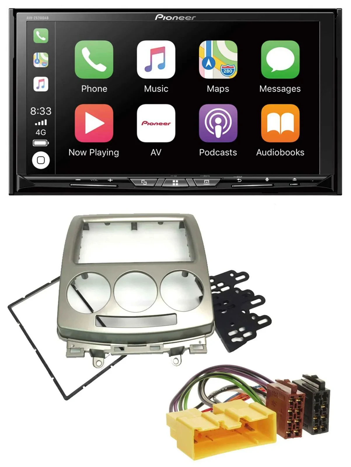 Pioneer 2DIN MP3 USB DAB DVD Bluetooth Autoradio für Mazda 5 (CR, 2005-2010)