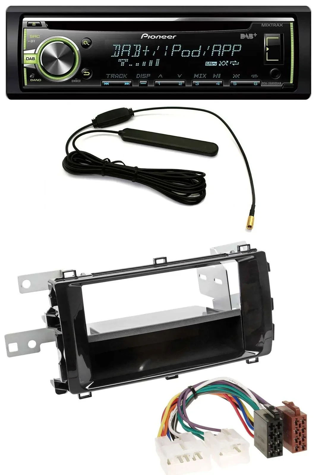 Pioneer MP3 USB CD DAB AUX Autoradio für Toyota Auris (ab 2013) schwarz