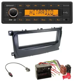 Continental 1DIN DAB MP3 AUX USB Autoradio für Ford Mondeo S-Max 07-14 schwarz