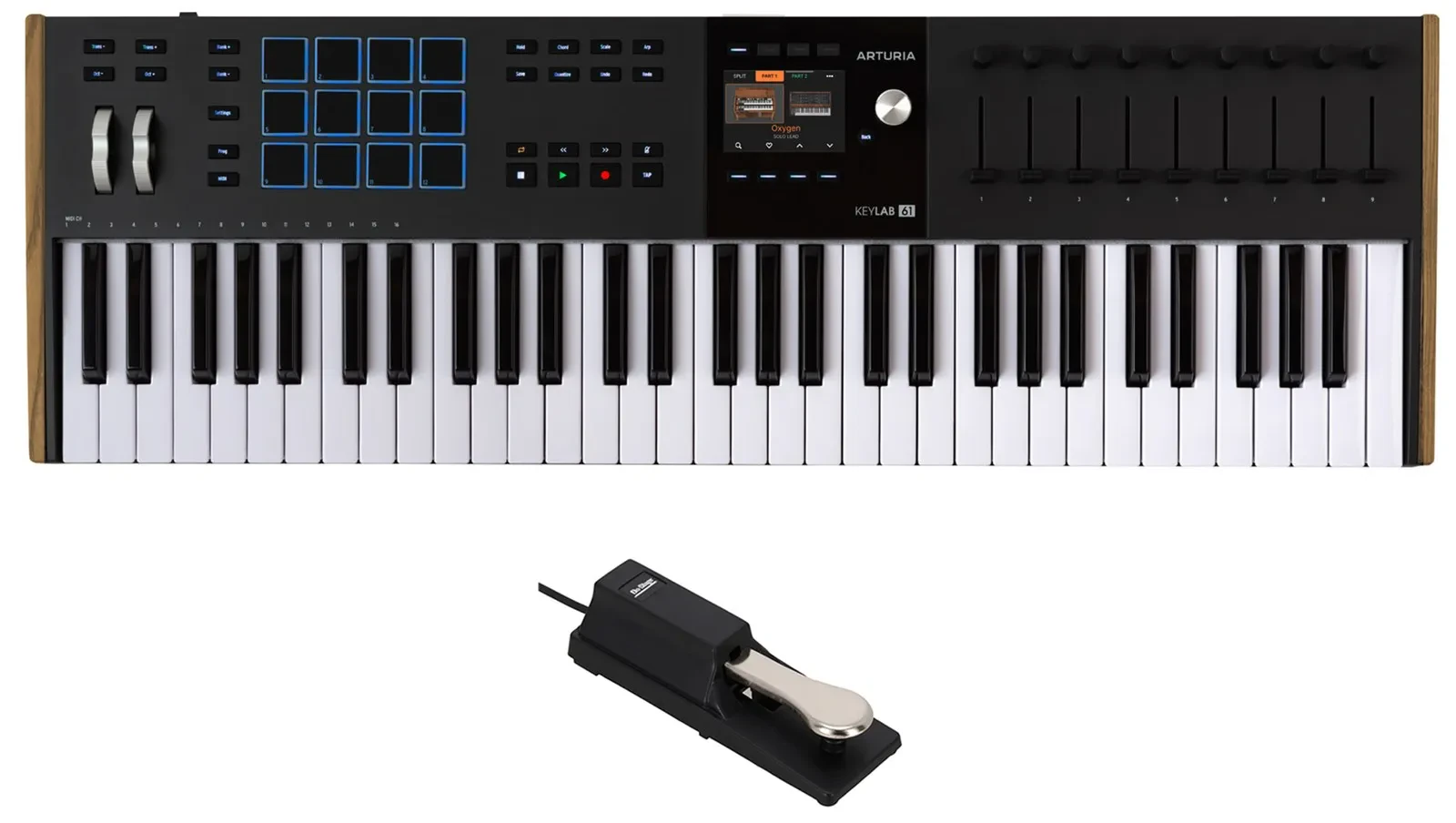 Arturia KEYLAB 61-Key Mk3 Black USB Midi Keyboard Controller+Sustain Pedal