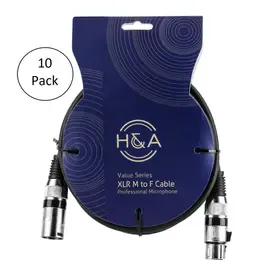 Микрофонный кабель H&A Value Series 10 Pack 4.5 м (10 штук)