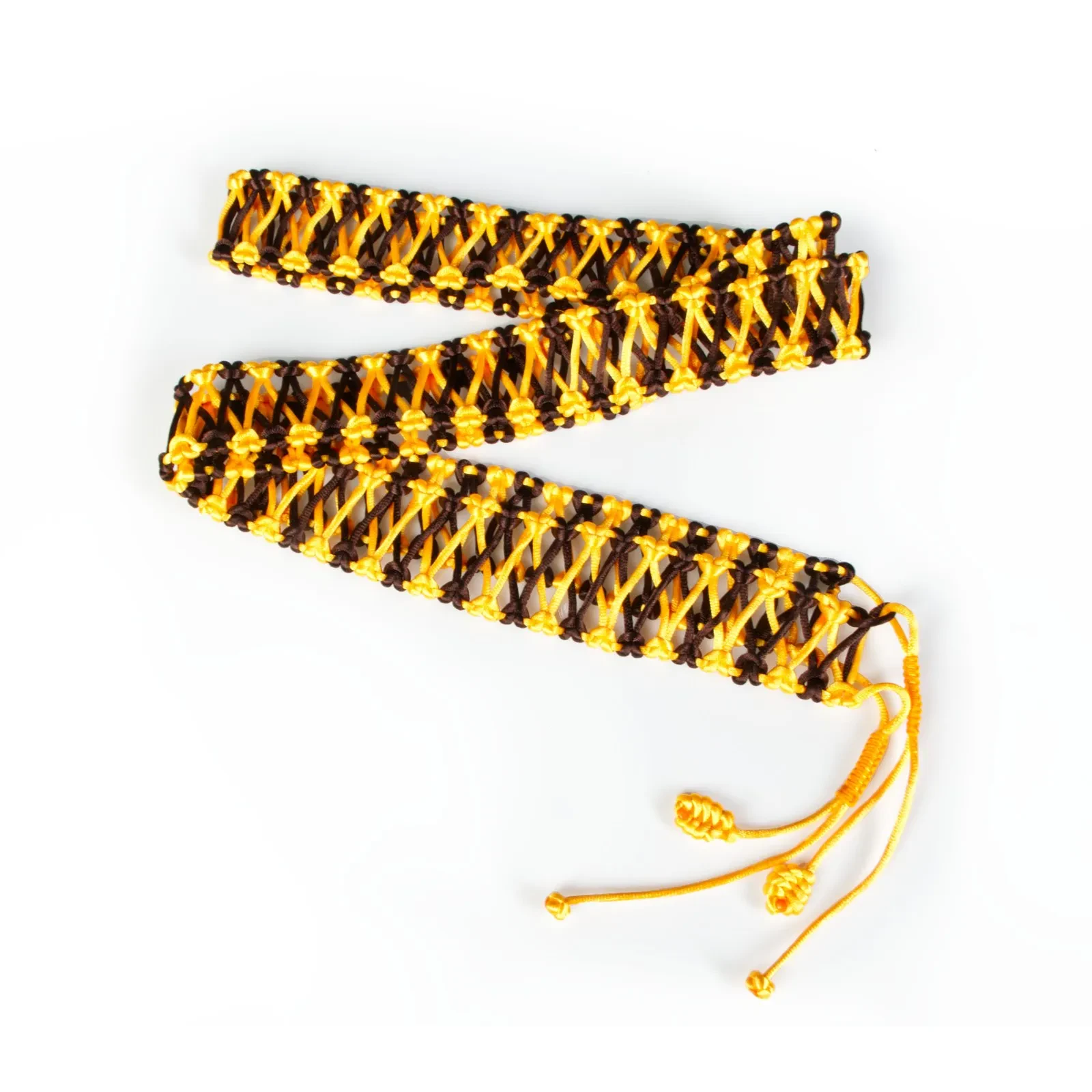 Fame FHR-BY Handpan Rope, Braun-Gelb, Größenverstellbar, Schutz, Moderner Look