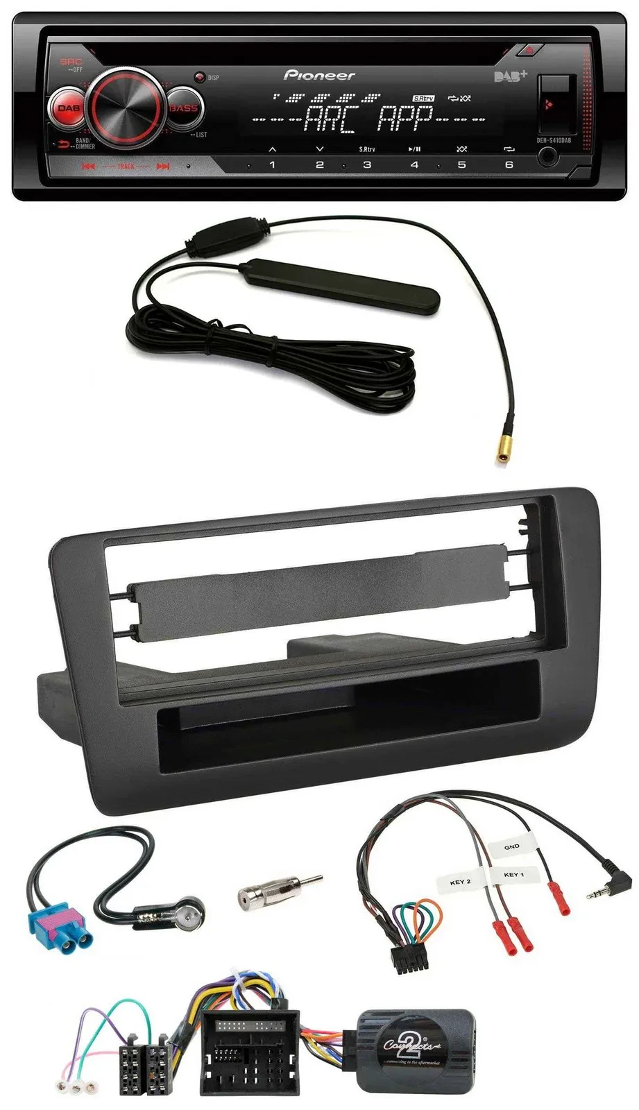 Pioneer CD USB Lenkrad DAB MP3 Autoradio für Audi A1 (ab 2010)