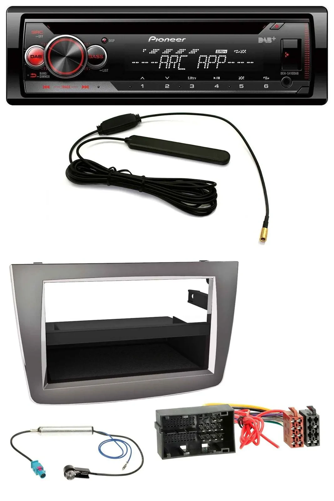 Pioneer CD USB AUX DAB MP3 Autoradio für Alfa Romeo Mito ab 14 955 silber