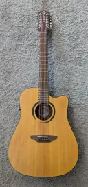 Luna Wabi Sabi Dreadnought Solid Top 12 String Acoustic Electric Guitar -B stock