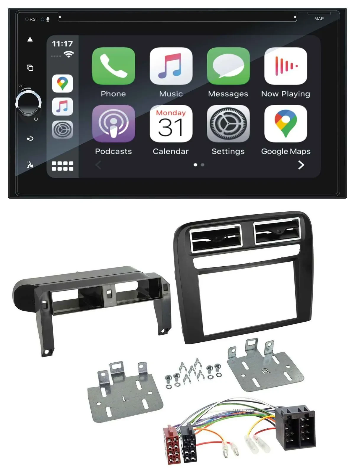 Автомагнитола для Fiat Grande Punto (2005–2020) Blaupunkt 2DIN, Bluetooth, DAB, USB, DVD, MP3