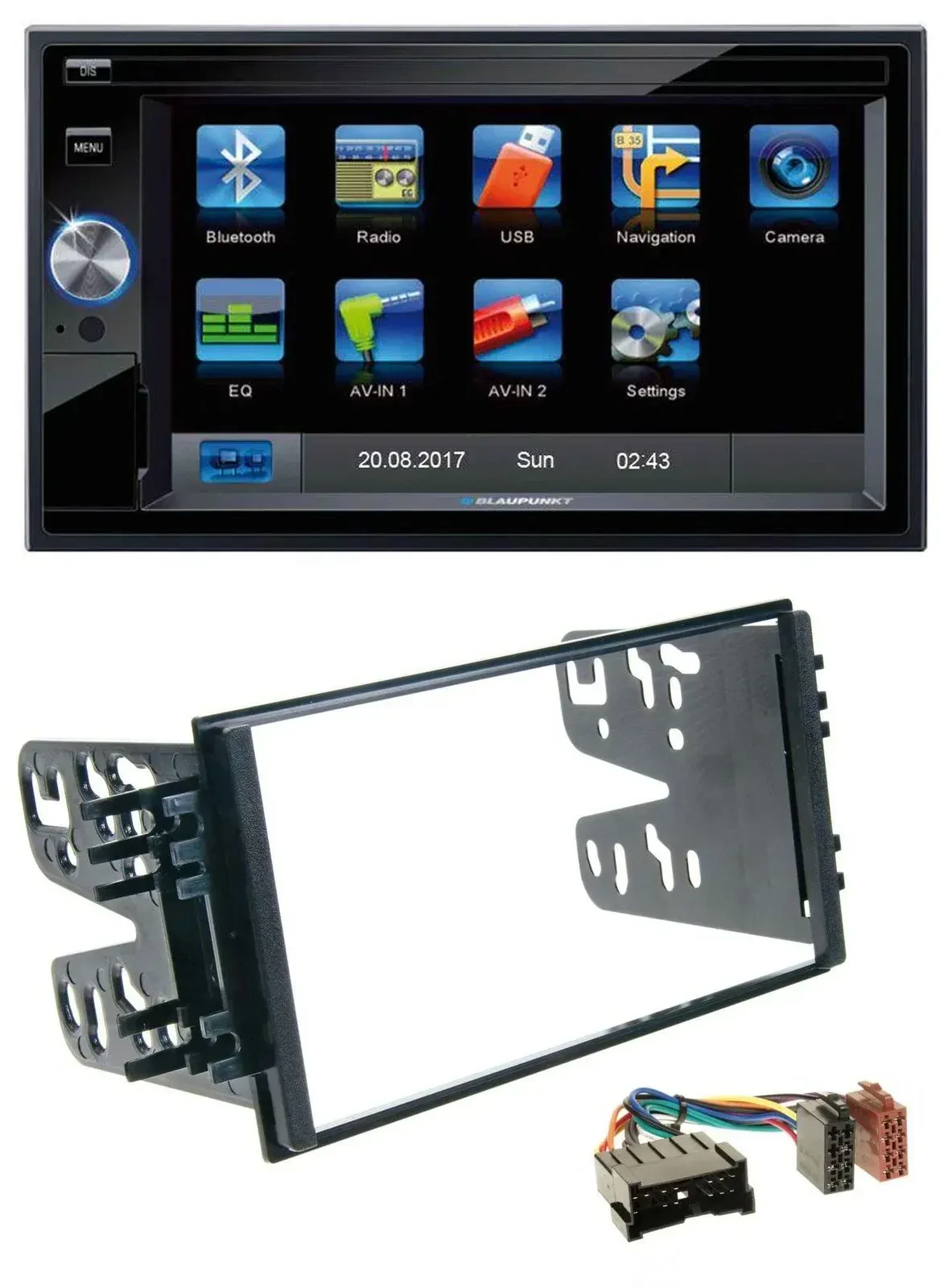 Blaupunkt SD Bluetooth 2DIN MP3 USB AUX Autoradio für Kia Carnival (2001-2005)