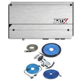 MTX TH1500.1 Class D Thunder Series Monoblock Car Amplifier with Amp Kit
