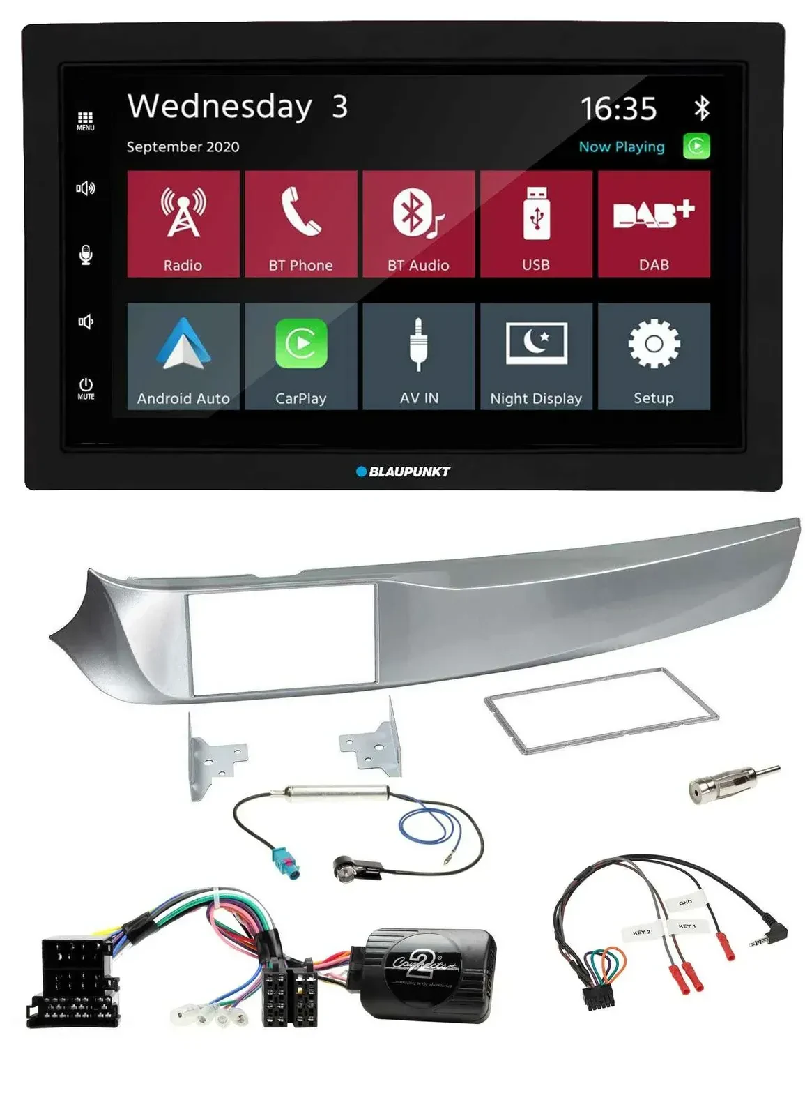Blaupunkt DAB Bluetooth USB Lenkrad 2DIN Autoradio für Alfa Giulietta 2010-2014