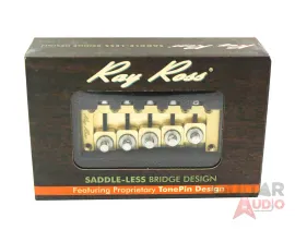 Ray Ross Saddle-Less/Saddleless 5-STRING 17mm Space Bass Bridge - BRASS, RRB517R