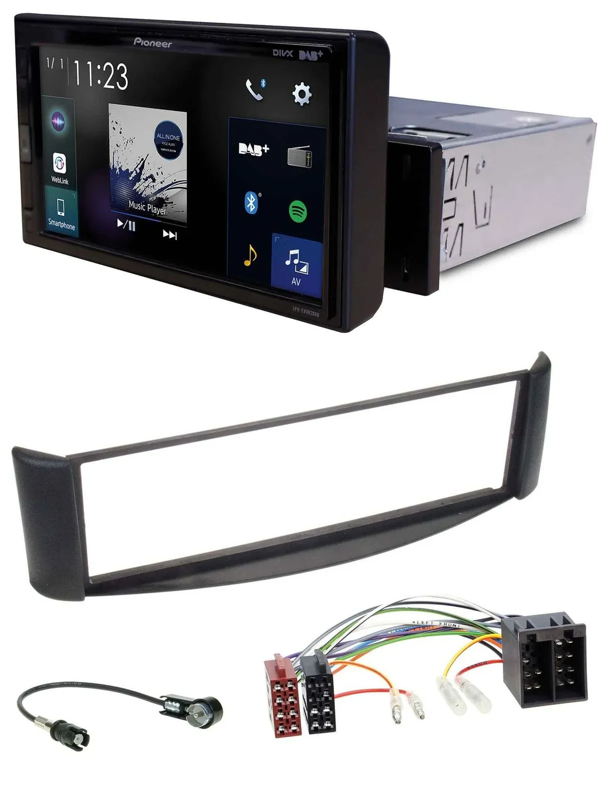 Pioneer DAB MP3 Bluetooth USB Autoradio für Smart ForTwo (1998-2007)