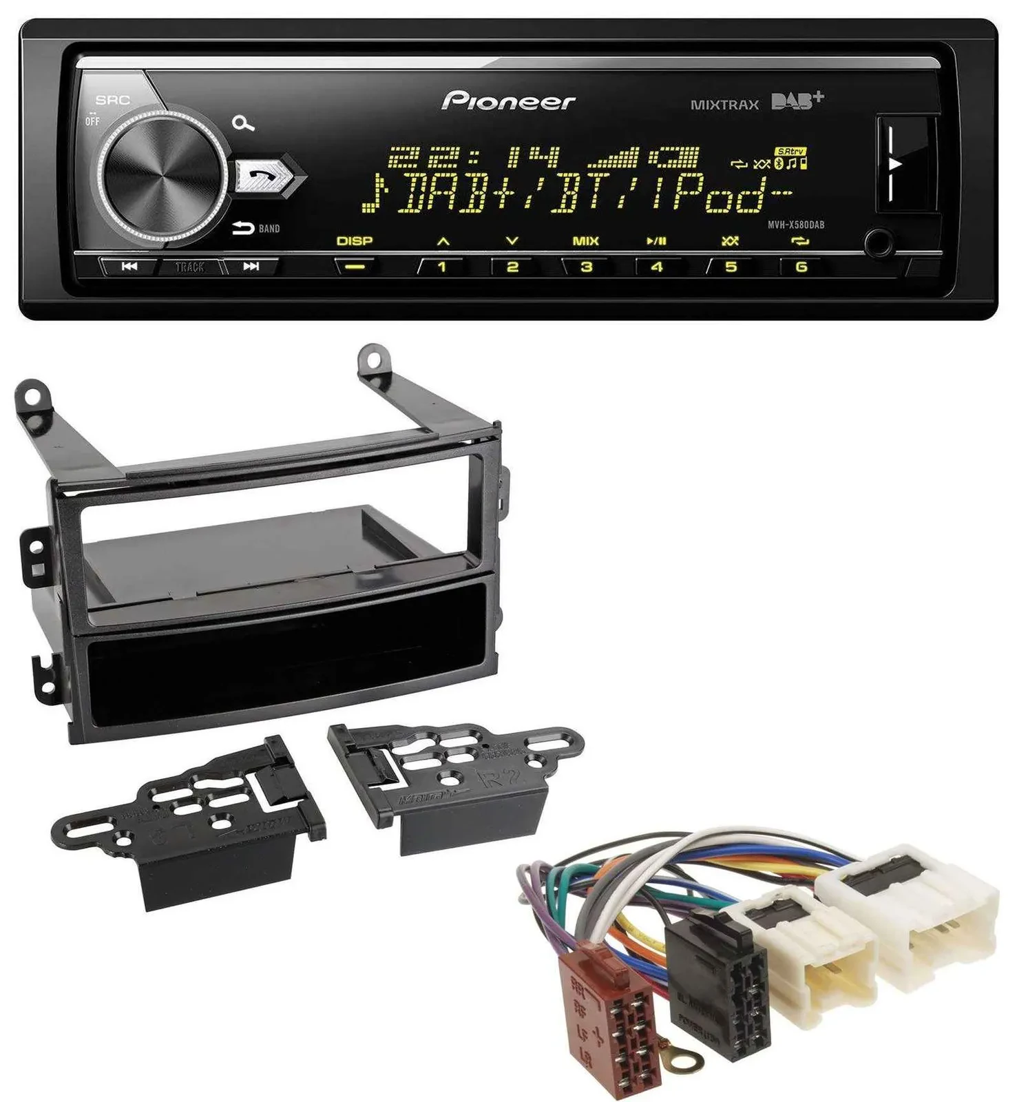 Автомагнитола для Nissan 350Z Roadster 2003–2005 Pioneer Bluetooth, USB, DAB, MP3