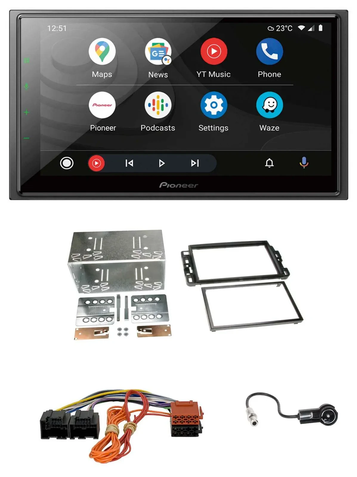 Pioneer USB 2DIN DAB MP3 Bluetooth Autoradio für Cadillac BLS (2006-2010)