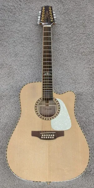 Takamine GD74CE12U 12-String Dreadnought Cutaway Acoustic Electric Guitar w/Bag