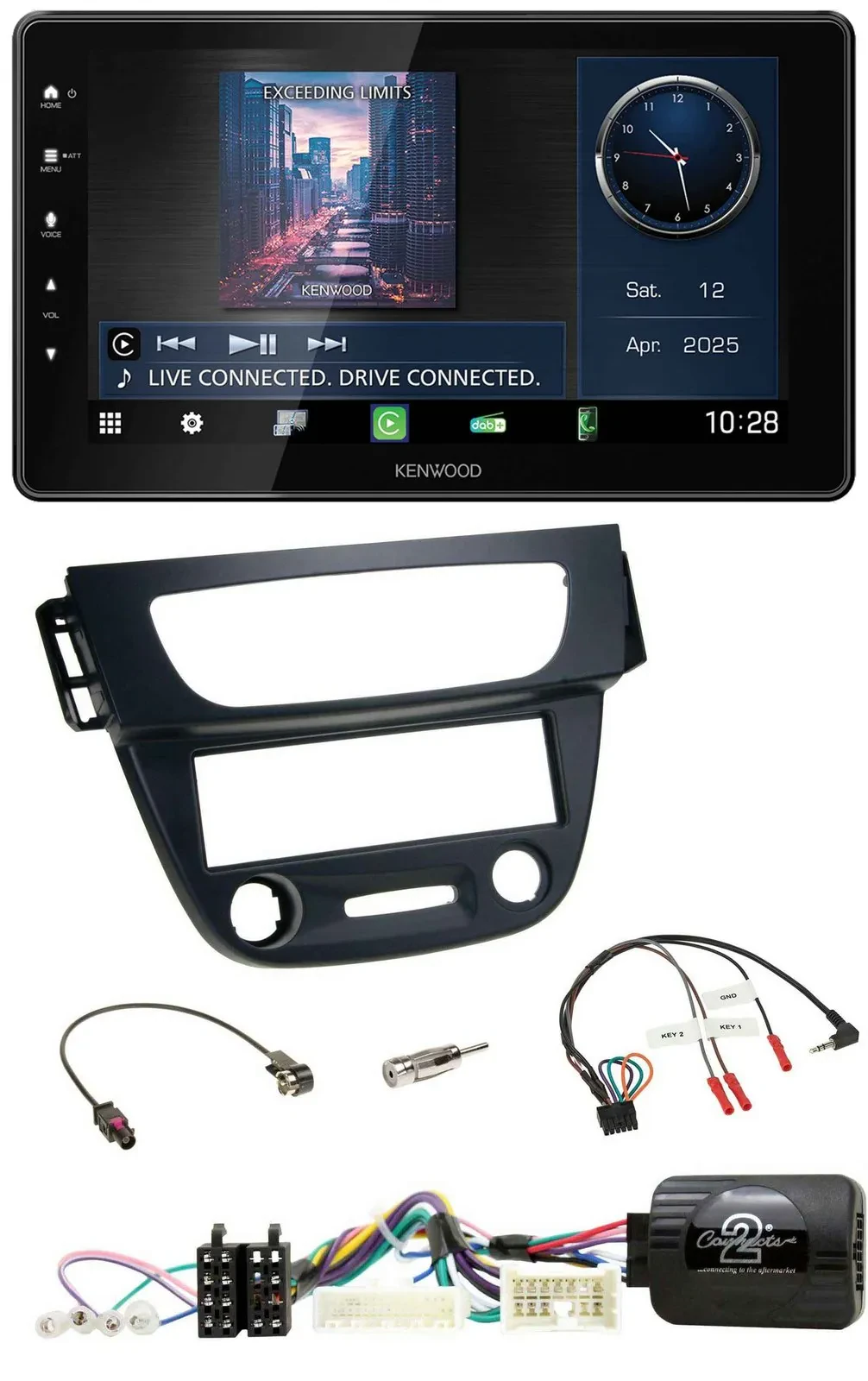 Автомагнитола Kenwood Bluetooth USB DAB для Renault Megane/Fluence 2012–2014