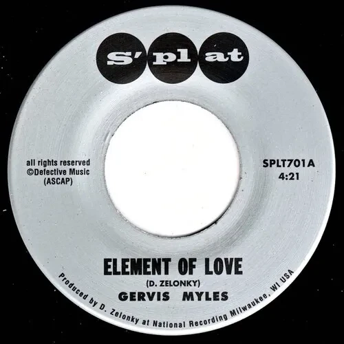 Виниловая пластинка Gervis Myles – Element Of Love b/w I'm Thirsty (Релиз 2023)