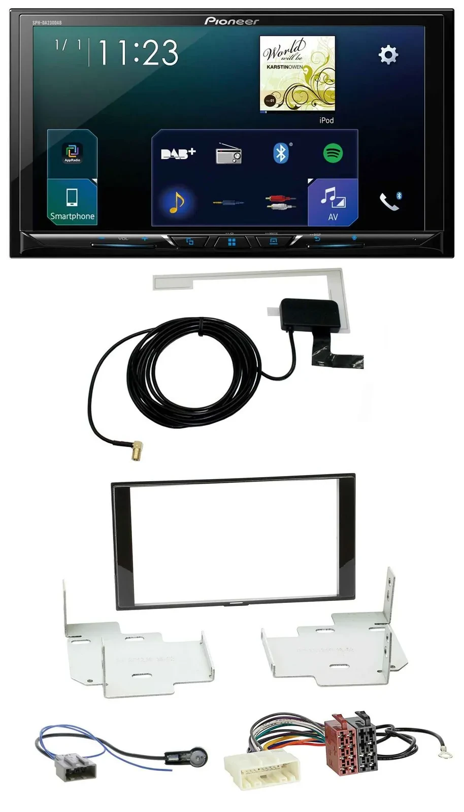 Автомагнитола для Nissan Micra/Note (с 2013) Pioneer 2 DIN, DAB, USB, MP3, Bluetooth