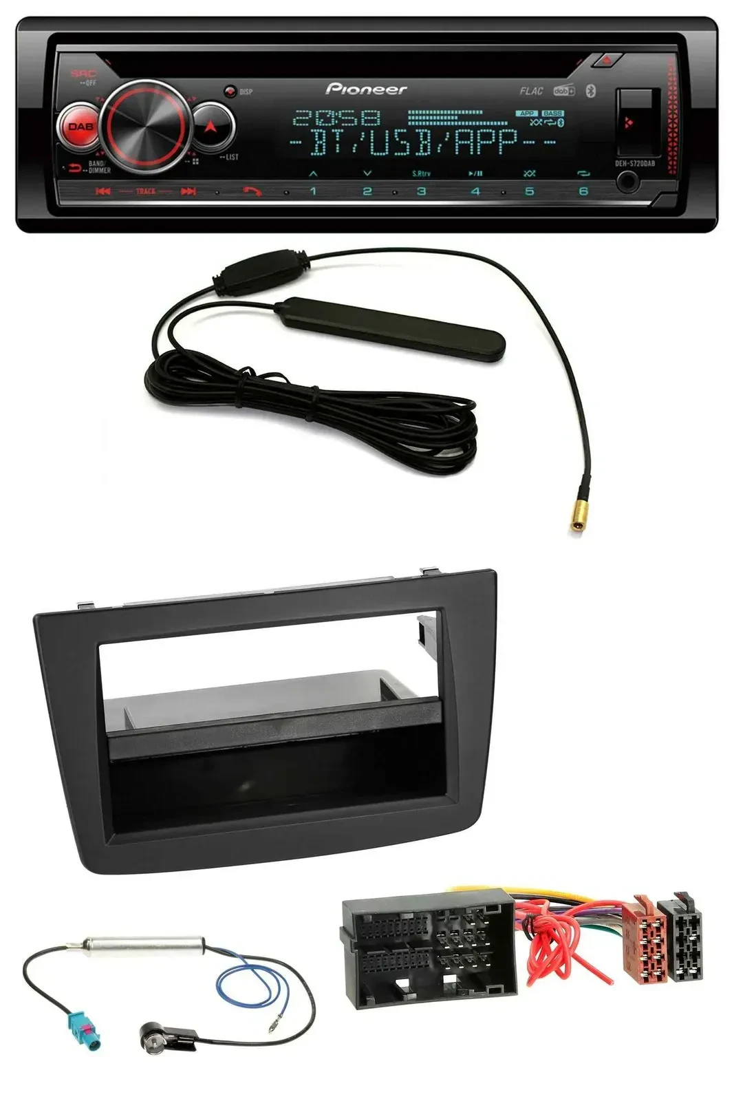 Автомагнитола для Alfa Romeo Mito 955 Pioneer USB DAB MP3 Bluetooth CD черная (с 2014)