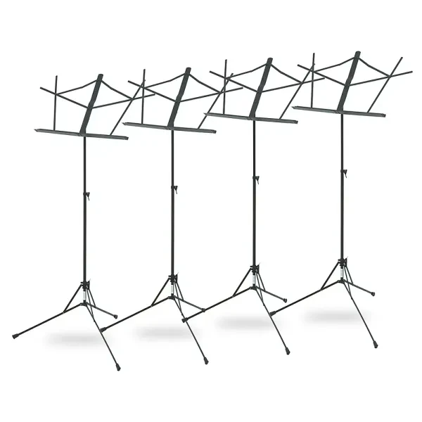 Musician's Gear Folding Music Stand, 4-Pack Black