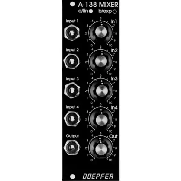 Модульный студийный синтезатор Doepfer A-138bV Mixer logarithmisch Vintage Edition - Mixer Modular Synthesizer