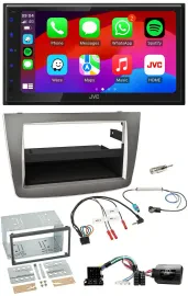JVC Bluetooth 2DIN Lenkrad DAB USB Autoradio für Alfa Romeo Mito 2008-2014 silbe