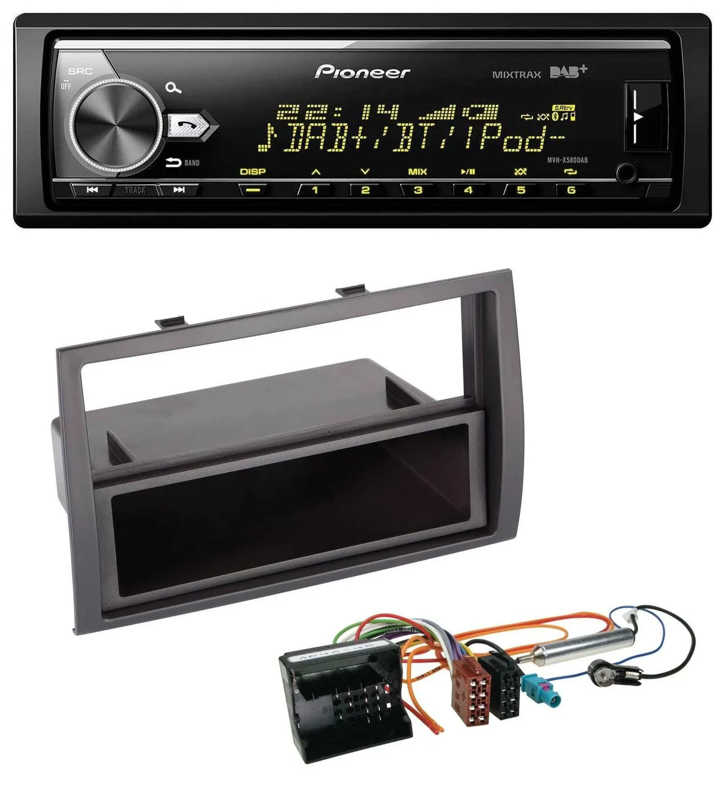 Автомагнитола для Citroen Jumper (2006–2011) Pioneer Bluetooth, USB, DAB, MP3, Quadlock
