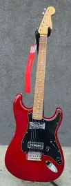 Fender Noventa Stratocaster Electric Guitar, Crimson Red Transparent - Demo