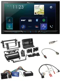 Pioneer Lenkrad Bluetooth USB 2DIN DAB Autoradio für BMW 3er E46 02-06 1 Schalte