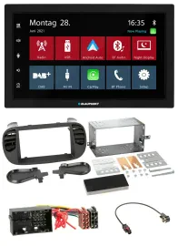 Blaupunkt MP3 Bluetooth DAB 2DIN USB Autoradio für Fiat 500 ab 12 soft touch