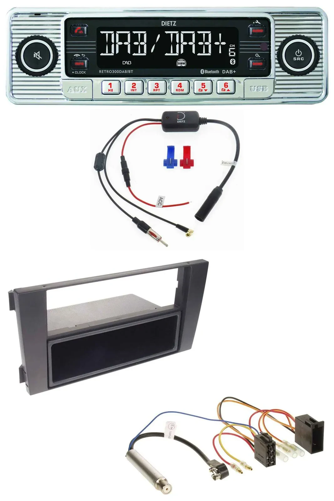 Dietz DAB USB MP3 Bluetooth Autoradio für Audi A6 C5 2001-2005 Symphony ISO