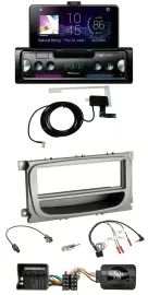 Pioneer DAB Bluetooth Lenkrad USB Autoradio für Ford Mondeo S-Max ab 2007 silber