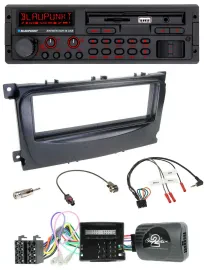 Blaupunkt SD Lenkrad USB Bluetooth DAB Autoradio für Ford Mondeo S-Max 2007-14 C