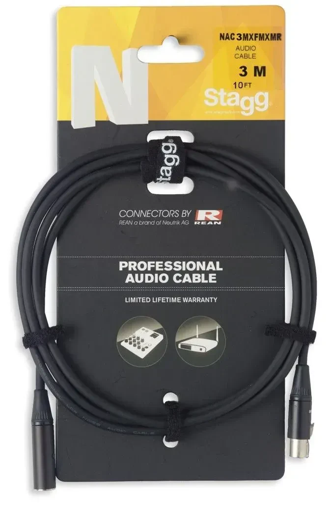 Коммутационный кабель Stagg NAC3MXFMXMR Black 3 м