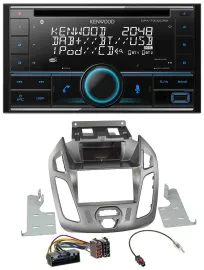 Kenwood CD 2DIN DAB USB MP3 Bluetooth Autoradio für Ford Transit 2013-2018 ohne