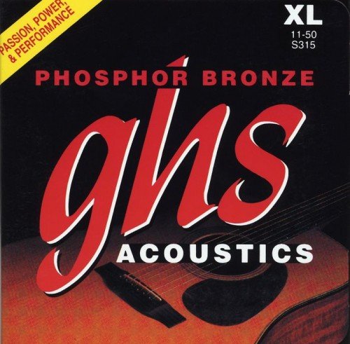 Струны для акустической гитары GHS S315 11-50, бронза фосфорная