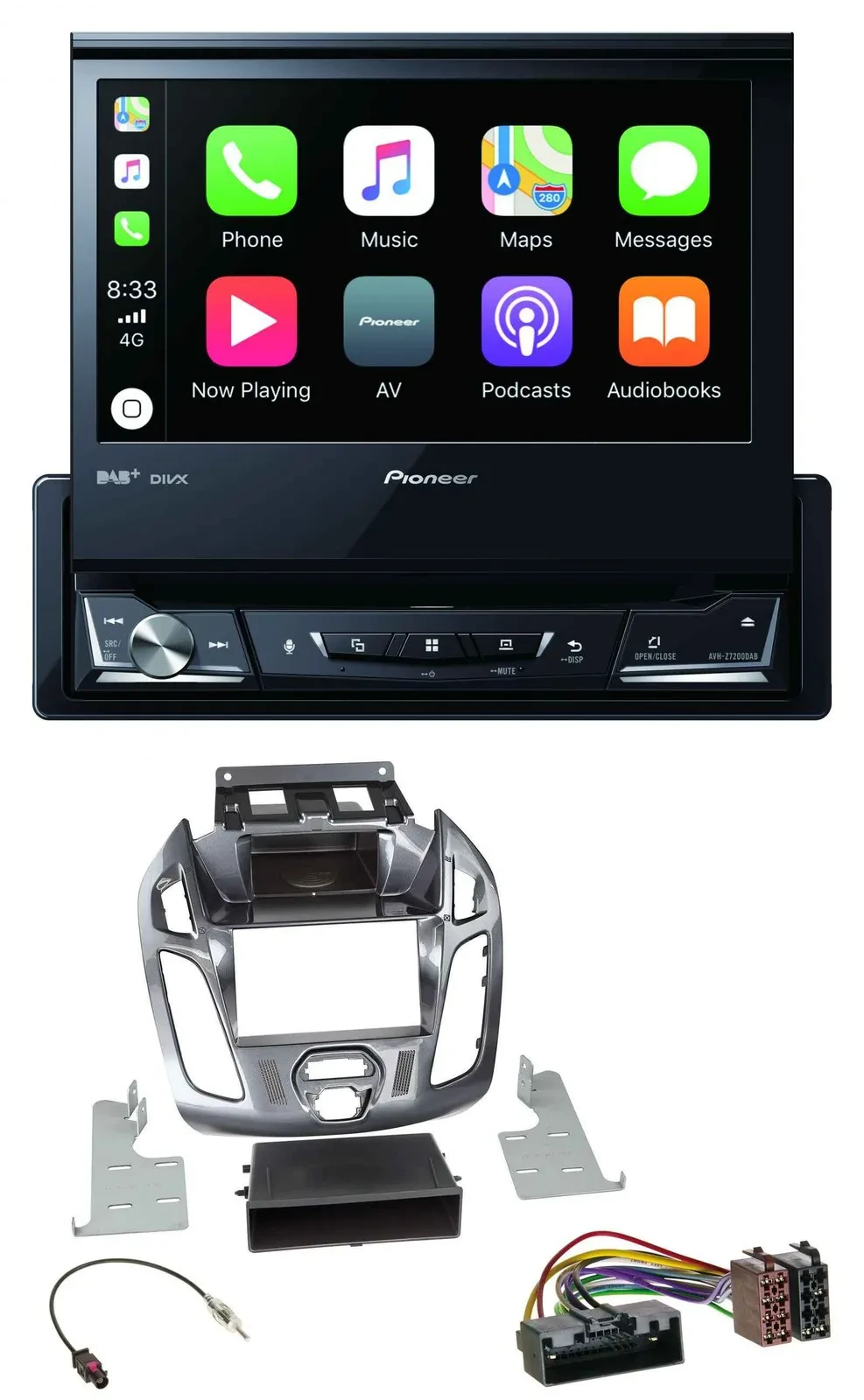 Pioneer DVD Bluetooth DAB USB MP3 Autoradio für Ford Connect Transit 12-18 ohne