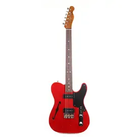 Электрогитара полуакустическая Fender Custom Shop P-90 Telecaster Thinline Journeyman Relic Aged Crimson Red