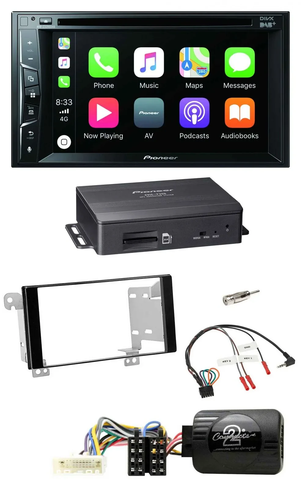 Pioneer Lenkrad TMC 2DIN Bluetooth DAB Navigation für Subaru ForesterSJ Impreza