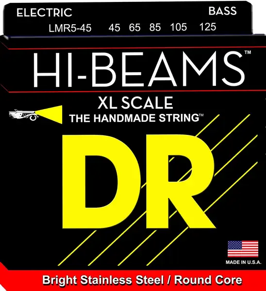 Струны для 5-струнной бас-гитары DR Strings Hi-Beam LMR5-45 45-125