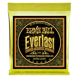 Струны для акустической гитары Ernie Ball 2560 Everlast 80/20 Bronze Extra Light 10-50